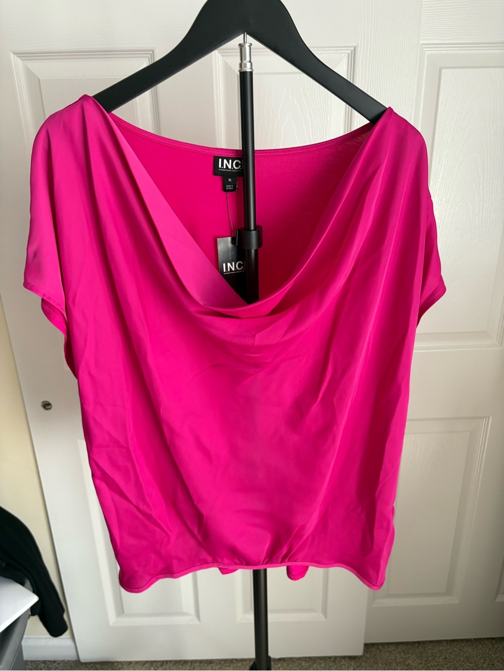 INC International Concepts Pink Cowl Neck Women's Top